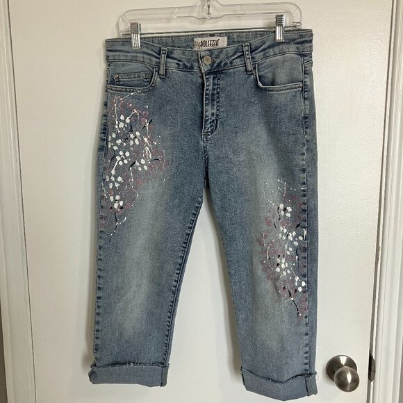 Dolcezza Capri Jeans Stretchy Women's Size 12 - Picture 1 of 6